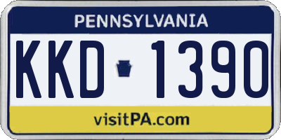 PA license plate KKD1390