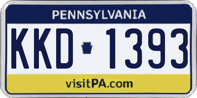 PA license plate KKD1393