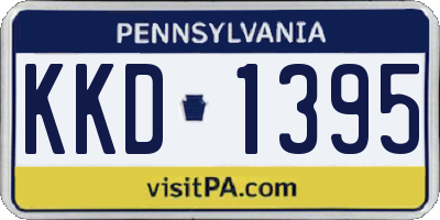 PA license plate KKD1395