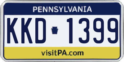 PA license plate KKD1399