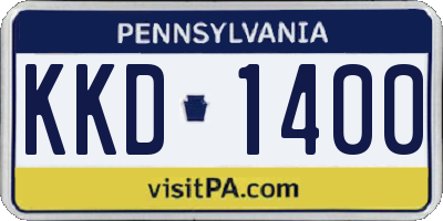 PA license plate KKD1400