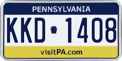 PA license plate KKD1408