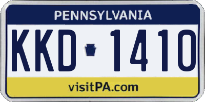 PA license plate KKD1410