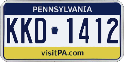 PA license plate KKD1412