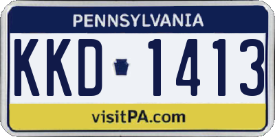 PA license plate KKD1413