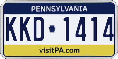 PA license plate KKD1414