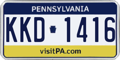 PA license plate KKD1416