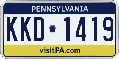 PA license plate KKD1419