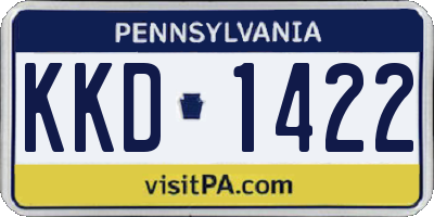 PA license plate KKD1422