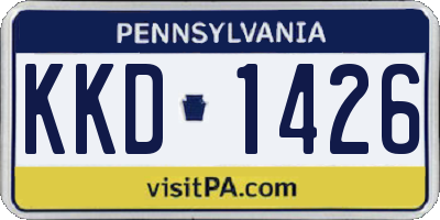 PA license plate KKD1426