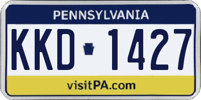 PA license plate KKD1427
