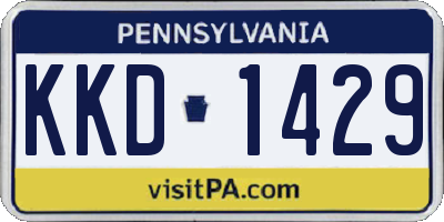 PA license plate KKD1429