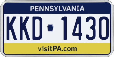 PA license plate KKD1430