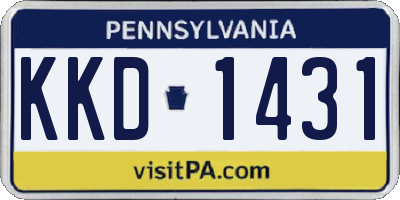 PA license plate KKD1431