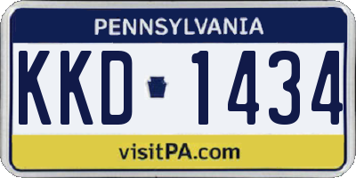 PA license plate KKD1434