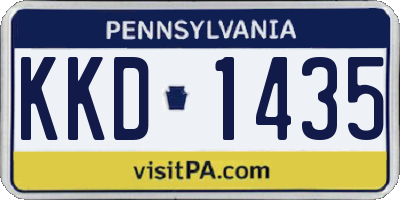 PA license plate KKD1435