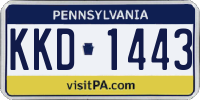 PA license plate KKD1443