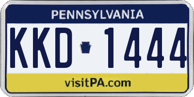 PA license plate KKD1444