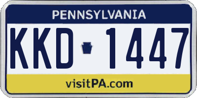 PA license plate KKD1447