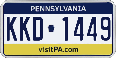 PA license plate KKD1449