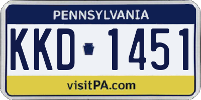 PA license plate KKD1451