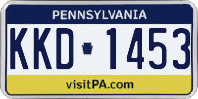 PA license plate KKD1453