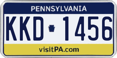PA license plate KKD1456