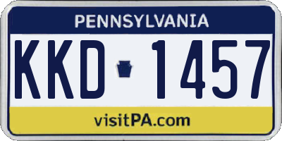 PA license plate KKD1457