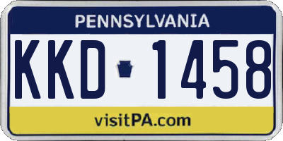 PA license plate KKD1458