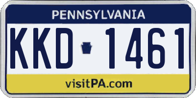 PA license plate KKD1461