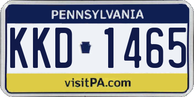 PA license plate KKD1465