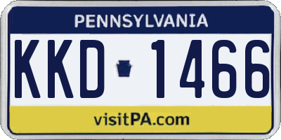 PA license plate KKD1466