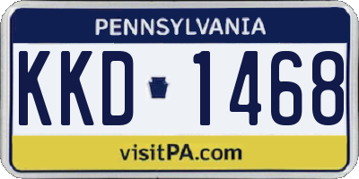 PA license plate KKD1468