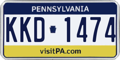PA license plate KKD1474
