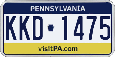 PA license plate KKD1475