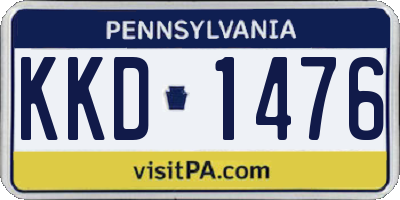 PA license plate KKD1476
