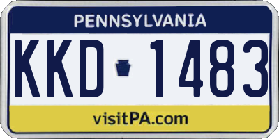 PA license plate KKD1483
