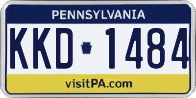 PA license plate KKD1484
