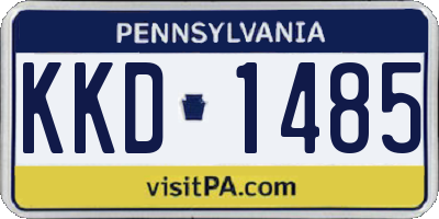 PA license plate KKD1485