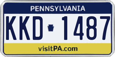 PA license plate KKD1487