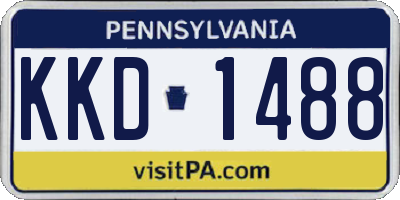 PA license plate KKD1488