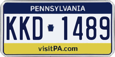 PA license plate KKD1489