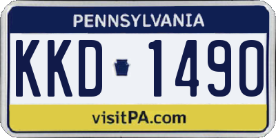 PA license plate KKD1490