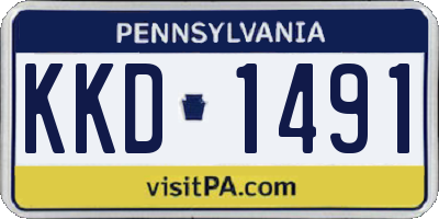 PA license plate KKD1491