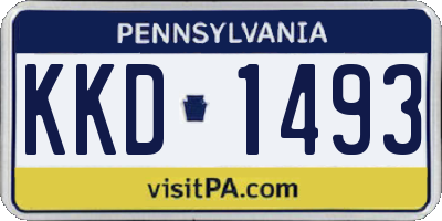 PA license plate KKD1493