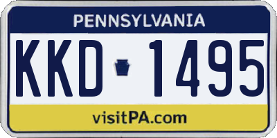 PA license plate KKD1495