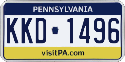 PA license plate KKD1496