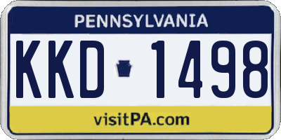PA license plate KKD1498