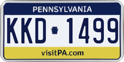 PA license plate KKD1499