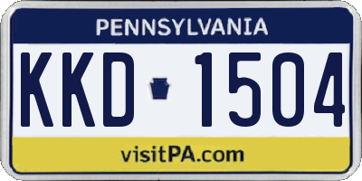 PA license plate KKD1504